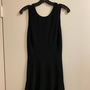 BCBG Black Ruffle Cocktail Dress